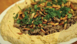 Hummus or Baba Ghanouge w/Chicken or Meat - Tucson Halal Resturant